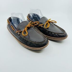 L.L.Bean Men's Handsewn Flannel-Lined Slippers Color Brown SZ 8